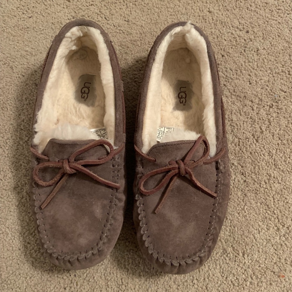 Brown UGG moccasins